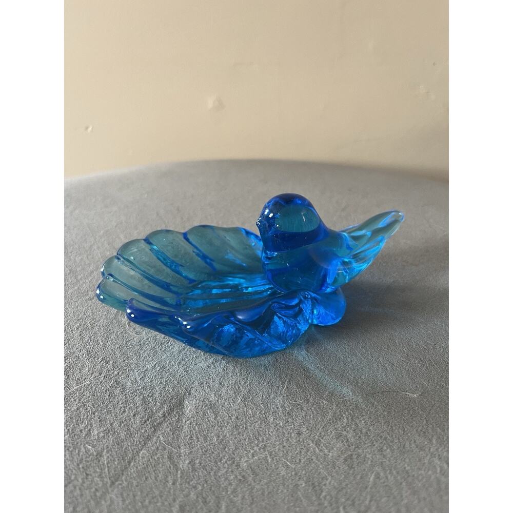 Terra Studios Bluebird Of Happiness Signed Leo Ward 2002 Scalloped Dish